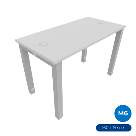 Tavolo Tiglio Lab in Melaminico con Piedini e Poggiapiedi - Dimensioni 160x60x107,2 cm -...