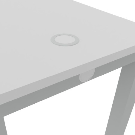 Tavolo Tiglio Lab in Melaminico con Piedini e Poggiapiedi - Dimensioni 160x60x107,2 cm -...