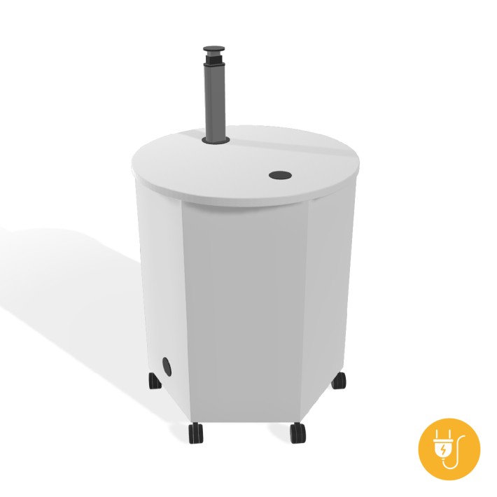 Tavolo Pino C Elettrificato Circolare in...