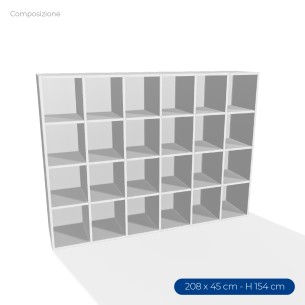 COMPOSIZIONI EDERA Armadio con Fondo Composto da 6 Moduli...