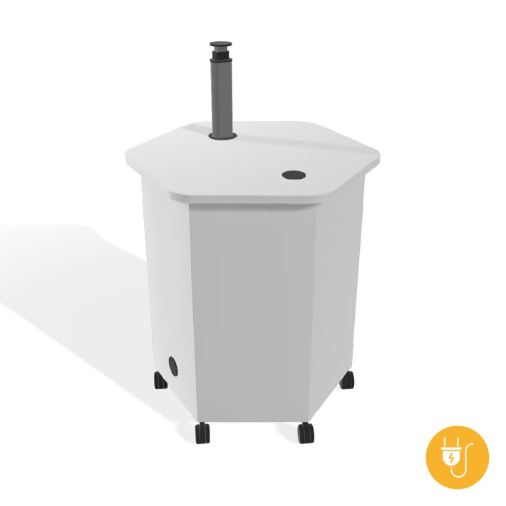 Tavolo Pino C Elettrificato Esagonale in...