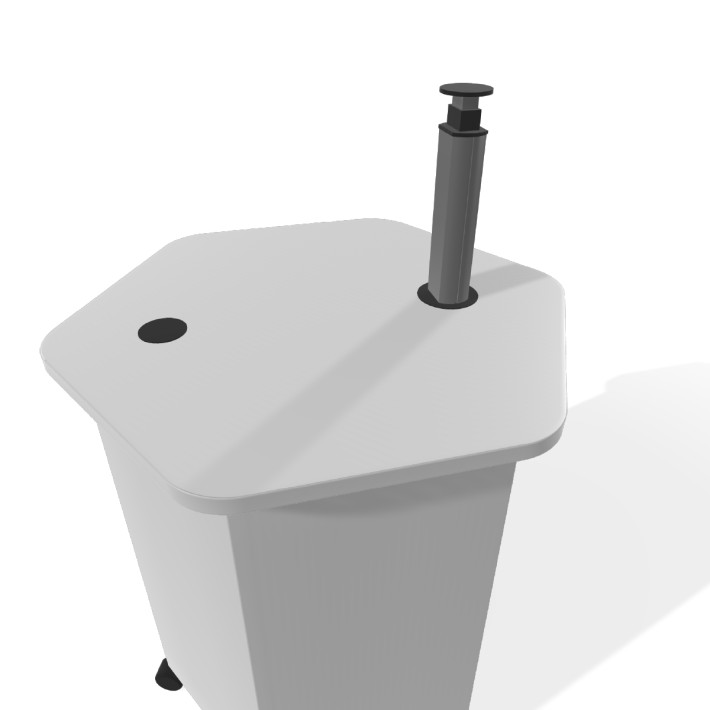 Tavolo Pino C Elettrificato Esagonale in...