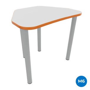 Tavolo Pino Trapezio 4 Gambe in Melaminico con Piedini -...