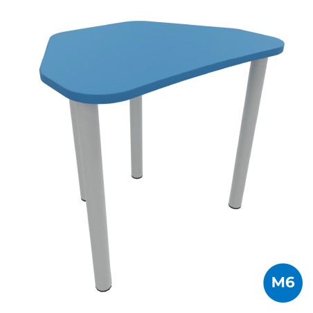 Tavolo Pino Trapezio 4 Gambe in Melaminico con Piedini - Dimensioni 75,5 x 58,5 x 76 cm -...