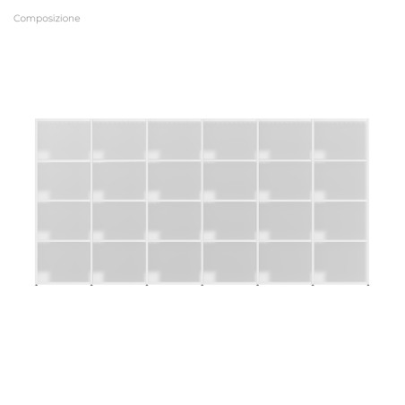 COMPOSIZIONI EDERA Armadio Composto da 6 Moduli Rettangolari Larghi - Dimensioni 311 x 45 x...