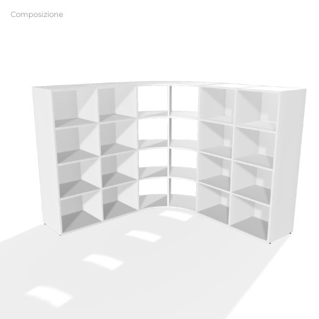 COMPOSIZIONI EDERA Armadio Composto da 4 Moduli Rettangolari Larghi con Fondo e 2 Moduli...