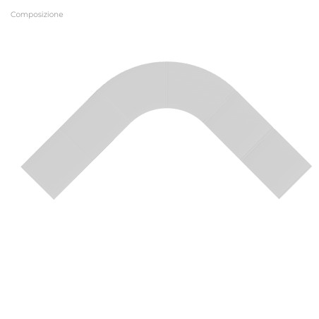 COMPOSIZIONI EDERA Armadio Composto da 4 Moduli Rettangolari Larghi con Fondo e 2 Moduli...