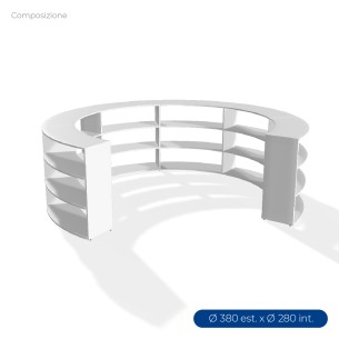 COMPOSIZIONI EDERA Armadio da 6 Moduli Curvi - Ingombro...