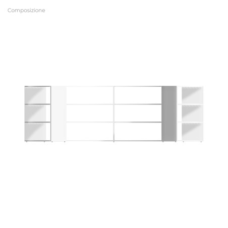 COMPOSIZIONI EDERA Armadio da 6 Moduli Curvi - Ingombro Diametro Esterno 370 cm, Diametro...