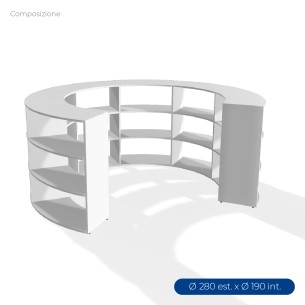 COMPOSIZIONI EDERA Armadio da 6 Moduli Curvi - Ingombro...
