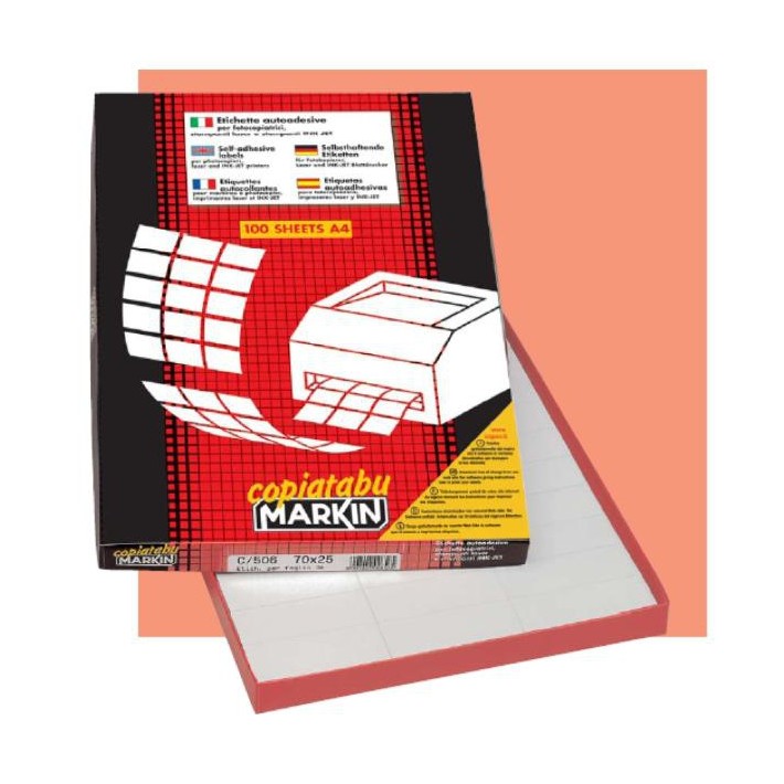 Markin 210A401 etichetta autoadesiva Bianco...