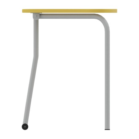 Tavolo Pino RB a Spicchio di Cerchio - Dimensioni 83x55,5x72 cm (M5) - Colore Giallo Bordo...