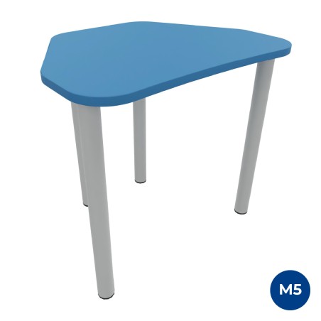 Tavolo Pino Trapezio 4 Gambe in Melaminico con Piedini - Dimensioni 75,5 x 58,5 x 71 cm -...