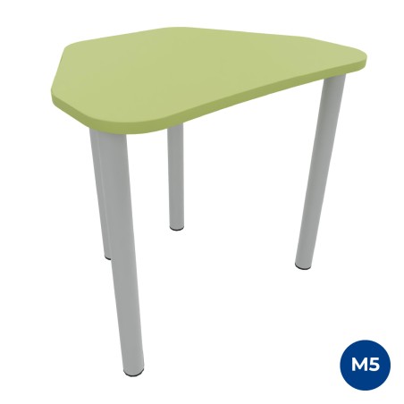 Tavolo Pino Trapezio 4 Gambe in Melaminico con Piedini - Dimensioni 75,5 x 58,5 x 71 cm -...
