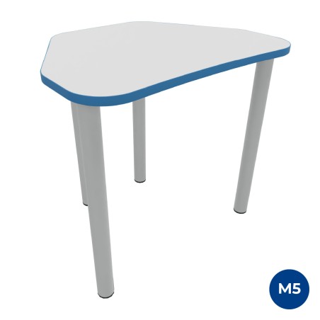 Tavolo Pino Trapezio 4 Gambe in Melaminico con Piedini - Dimensioni 75,5 x 58,5 x 71 cm -...