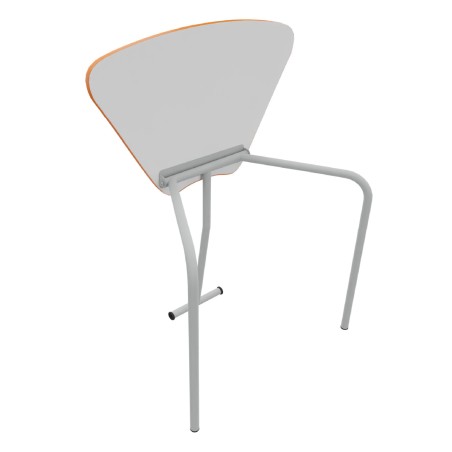 Tavolo Pino RB a Spicchio di Cerchio - Dimensioni 83x55,5x76 cm (M6) - Colore Bianco Bordo...