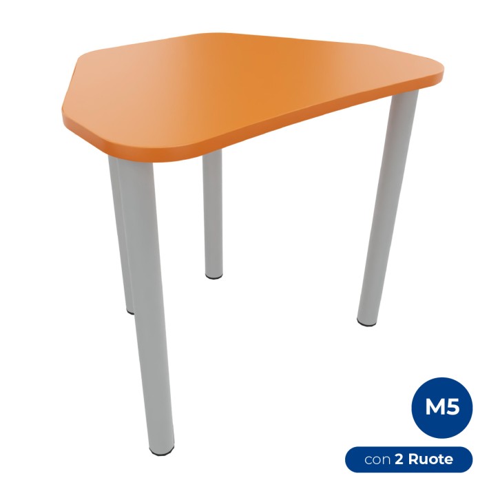 Tavolo Pino Trapezio 4 Gambe in Melaminico con...