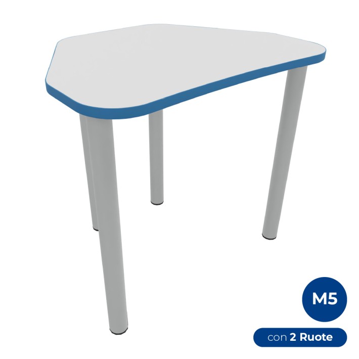 Tavolo Pino Trapezio 4 Gambe in Melaminico con...