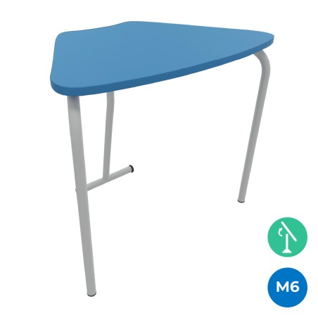 Tavolo Pino RB a Spicchio di Cerchio - Dimensioni  83x55,5x76 cm (M6) - Colore Blu Bordo Blu...