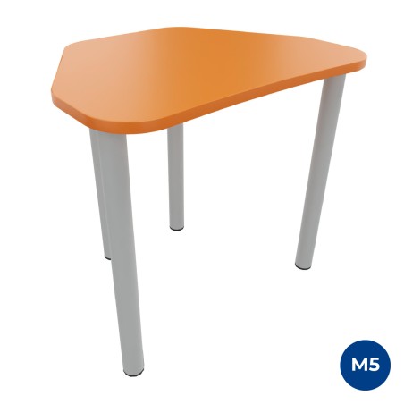 Tavolo Pino Trapezio 4 Gambe in Melaminico con Piedini - Dimensioni 75,5 x 58,5 x 71 cm -...