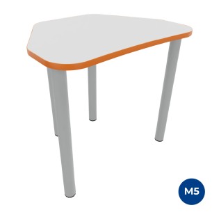 Tavolo Pino Trapezio 4 Gambe in Melaminico con Piedini -...