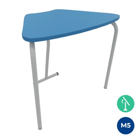 Tavolo Pino RB a Spicchio di Cerchio - Dimensioni 83x55,5x72 cm (M5) - Colore Blu Bordo Blu...