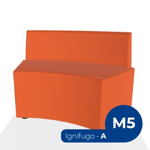 Pouf e Sacchi Flora Angolare con Schienale Basso in...