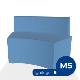 Pouf e Sacchi Flora Angolare con Schienale Basso in...