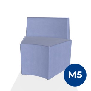 Pouf e Sacchi Flora Angolare con Schienale Basso e...