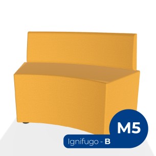 Pouf e Sacchi Flora Angolare con Schienale Basso in...