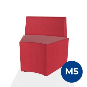 Pouf e Sacchi Flora Angolare con Schienale Basso e...