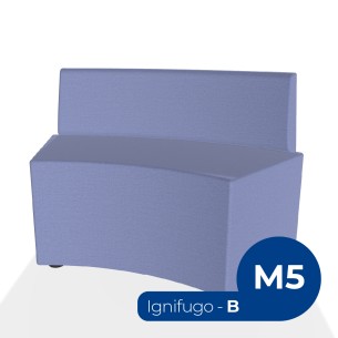 Pouf e Sacchi Flora Angolare con Schienale Basso in...