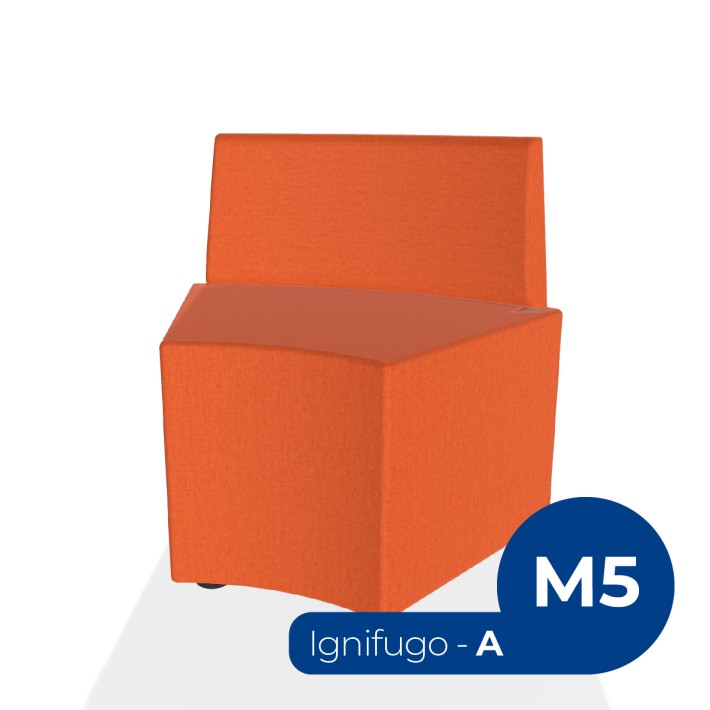 Pouf e Sacchi Flora Angolare con Schienale Alto...