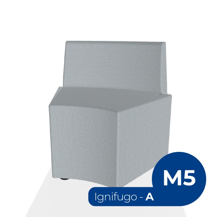 Pouf e Sacchi Flora Angolare con Schienale Alto...