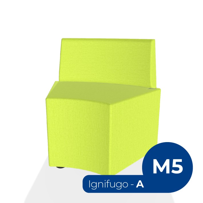 Pouf e Sacchi Flora Angolare con Schienale Alto...