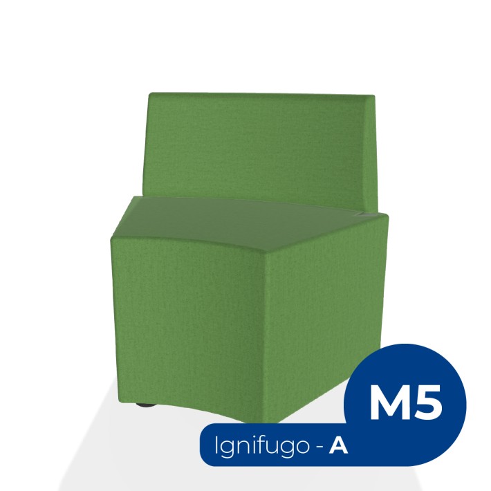 Pouf e Sacchi Flora Angolare con Schienale Alto...