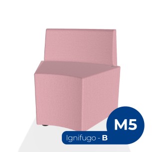 Pouf e Sacchi Flora Angolare con Schienale Basso e...