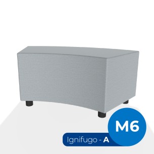 Pouf e Sacchi Flora Angolare in Tessuto Ignifugo A con...