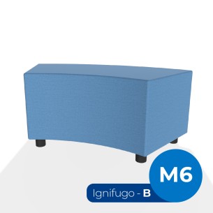 Pouf e Sacchi Flora Angolare in Tessuto Ignifugo B con...