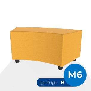 Pouf e Sacchi Flora Angolare in Tessuto Ignifugo B con...