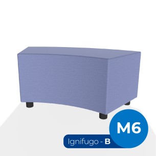 Pouf e Sacchi Flora Angolare in Tessuto Ignifugo B con...