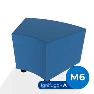 Pouf e Sacchi Flora Angolare in Tessuto Ignifugo di Tipo...