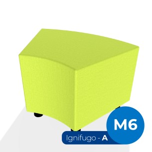 Pouf e Sacchi Flora Angolare in Tessuto Ignifugo di Tipo...