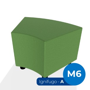 Pouf e Sacchi Flora Angolare in Tessuto Ignifugo di Tipo...