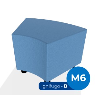 Pouf e Sacchi Flora Angolare in Tessuto Ignifugo di Tipo...