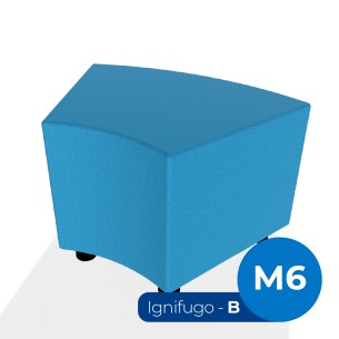 Pouf e Sacchi Flora Angolare in Tessuto Ignifugo di Tipo...