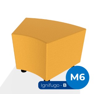 Pouf e Sacchi Flora Angolare in Tessuto Ignifugo di Tipo...