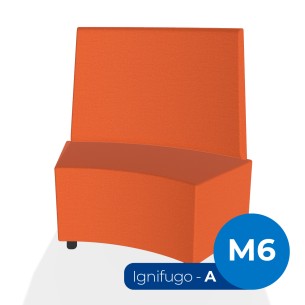 Pouf e Sacchi Flora Angolare con Schienale Alto e Piedini...