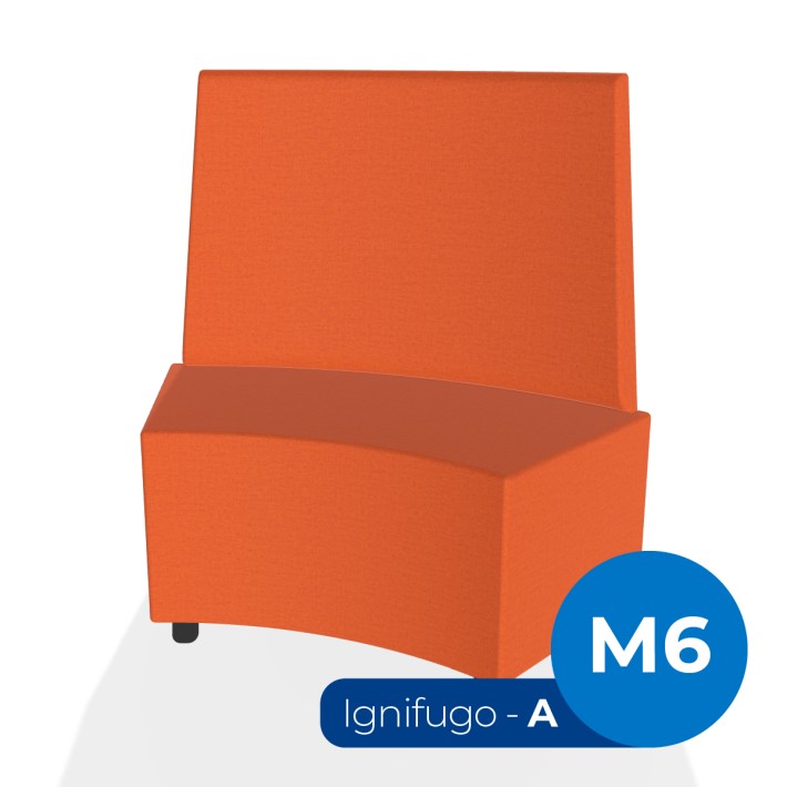 Pouf e Sacchi Flora Angolare con Schienale Alto...