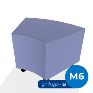 Pouf e Sacchi Flora Angolare in Tessuto Ignifugo di Tipo...